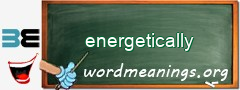 WordMeaning blackboard for energetically